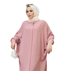 Free Size OEM ODM Fashion Bat Sleeve Southeast Asia Long Robe Abaya For Muslim Women Saudi Long Skirt Modest Dress