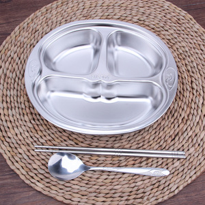 Assiette pour enfants en acier inoxydable 304, bol divisé de qualité alimentaire pour les repas des enfants - Product Image 2