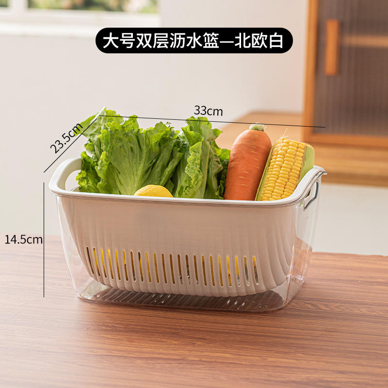 [Nouveauté 2025] Panier d'égouttage extra profond et extra large - Blanc