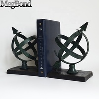 Serre-livres de sphère armillaire en métal antique élégant artisanat en métal élégant pour la décoration de livre