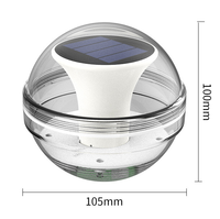 Piscine sous-marine LED, éclairage décoratif, jardin, cour, lampe de piscine flottante étanche, énergie solaire flottante, vente en gros