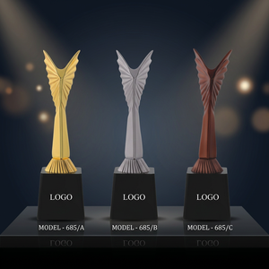 Trofeo de Metal Fundido a Presión Grabado con Láser, Modelo 685, Dorado, Plateado, Bronceado, para Ceremonias de Premiación Especiales, de Lujo para Damas Ganadoras - Product Image 1
