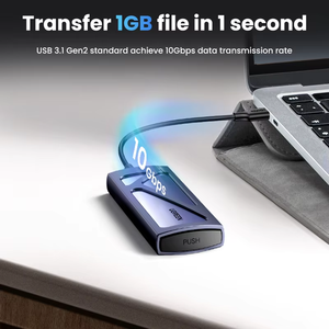 Boîtier SSD M.2 NVMe PCIe 10 Gbps USB C 3.2 Gen2, adaptateur SSD externe sans outil, prend en charge les clés M et B&M - Product Image 4