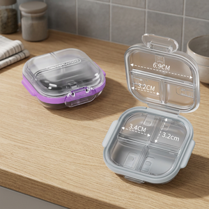 WESTWOOD TP013 Custom Logo Mini Plastic 7 Grids Thick Pill <b>Box</b> Storage Cases 7 Days Weekly Portable <b>Travel</b> Medicine Organizer - Product Image 3