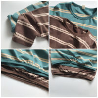 Großhandel Kinder Maßgeschneidertes Gestreiftes Hemd Langarm Frühling Neu Rundhals Pull-up Gestreiftes Loses Unterhemd Baby Basis-Shirt