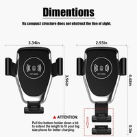2024 vente chaude Qi chargeur sans fil 15W support de téléphone à induction automatique rapide pour voiture Design moderne pour application hôtelière
