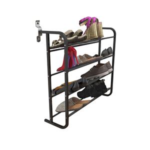 Creative Wrought Iron Black <strong>Shoe</strong> <strong>Rack</strong> Assembly <strong>Door</strong> <strong>Back</strong> <strong>Shoe</strong> Cabinet Simple Multi-layer Economical <strong>Shoe</strong> <strong>Rack</strong> - Product Image 2