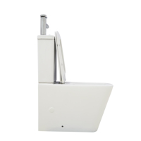 Ensemble WC moderne en céramique à double chasse, avec siphon en P, cuvette de toilette et lavabo auto-nettoyant émaillé, pour salle de bain publique