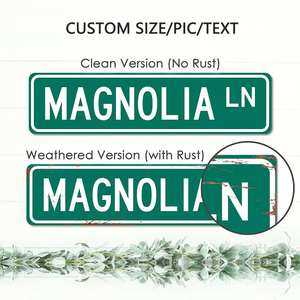 لافتات أسماء الشوارع متعددة اللغات مخصصة - لوحات أسماء الطرق من الألومنيوم المطبوع بالأشعة فوق البنفسجية مع طبقة عاكسة للطرق الحضرية - Product Image 1