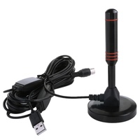 Antena Activa para Interiores y Exteriores de Alta Ganancia para HDTV, Receptor de Canales Gratuitos por Satélite, Antena de TV Digital con Caja de Empaque