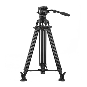 Trípode de <span class=keywords><strong>Video</strong></span> de Aluminio E-IMAGE EG06A2 de 75 mm con Cabezal Fluido Compacto GH06, Patas Dobles y Separador Central Ajustable, Gran Venta - Product Image 1