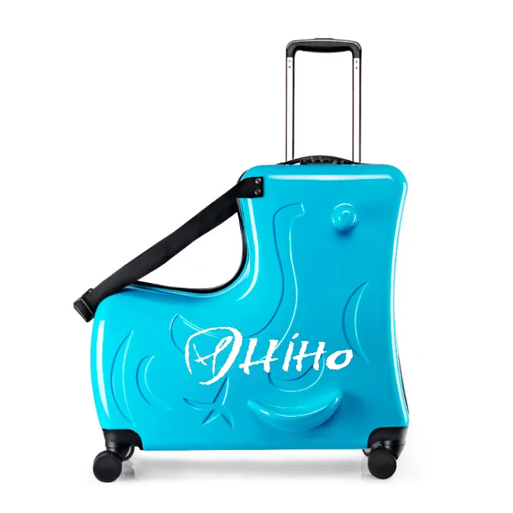 Valise à roulettes en aluminium pour enfants, avec logo personnalisé de dessins animés, élégante valise de voyage