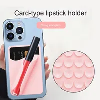 Support de téléphone portable transfrontalier avec porte-cartes, support portable pour rouge à lèvres et gloss, support paresseux à ventouse pour téléphone