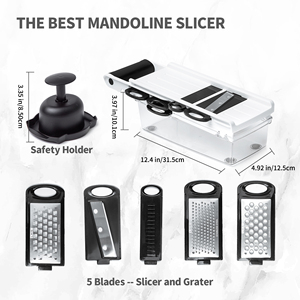 <span class=keywords><strong>Mandoline</strong></span> <span class=keywords><strong>à</strong></span> légumes réglable en acier inoxydable pour la cuisine, coupe-légumes et fruits, râpe <span class=keywords><strong>à</strong></span> chou - Product Image 5