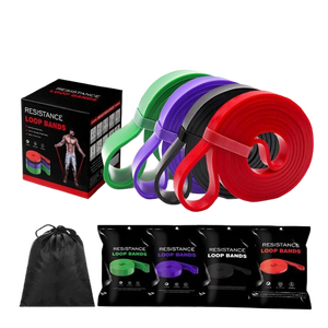 科斯莫工厂批发家庭健身训练可定制标志新定制乳胶运动带阻力循环带套装 - Product Image 3