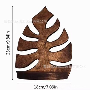 Nouvelle décoration murale créative transfrontalière en bois texturé pour plantes en pot, à suspendre, pour intérieur et extérieur - Product Image 4