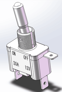 ASW-07D-RS 12v 220V toggle מתג עם כיסוי בטיחות אדום & כחול 2 מיקום מתכת dpdt מגע עם אור אדום לרכב - Product Image 4
