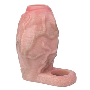 Funda de silicona FAAK para pene, manga hueca para agrandamiento del pene, dildo hueco, funda para pene, juguetes sexuales para retrasar la eyaculación - Product Image 3