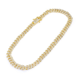 Cadena Cubana de Plata de Ley 925 de 20 Pulgadas con Circonita Cúbica - Product Image 2