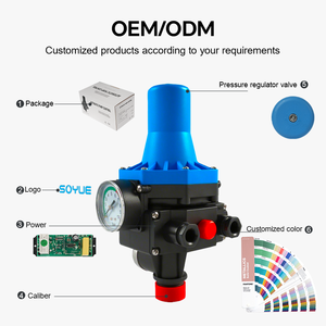 Interruptor de controlador de presión de bomba de agua automático electrónico inteligente IP65 110V-240V fabricante de la PS-03 al por mayor personalizar - Product Image 3