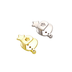 Grillz dentaire <span class=keywords><strong>en</strong></span> laiton plaqué <span class=keywords><strong>or</strong></span> véritable avec zircon, 1 rangée de pierres <span class=keywords><strong>en</strong></span> forme d'étoile, pour un seul dentier, diamants CZ - Product Image 5