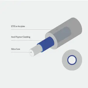 Fibre de spécialité multimode de silice à grand noyau 200um 400um 600um 800um