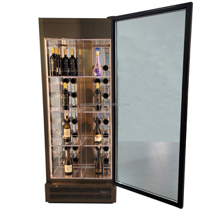 Dọc 4 Bên Kính Rượu Mát Phía Trước Và Phía Sau Cửa Kính Mở Chất Lượng Hàng Đầu Rượu Vang Lớp 144 Chai Hiển Thị Máy Làm Lạnh Mát - Product Image 3