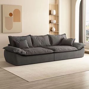 Sofá de Tres Plazas Estilo Velero, Moderno y Minimalista, de Tela, para Sala de Estar - Product Image 1