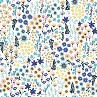 Design de mode 2020, petite marguerite, petite fleur, style numérique, tissu imprimé personnalisé pour rideau de housse d'oreiller