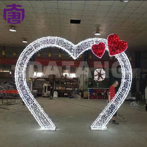Caja de Regalo con Forma de Corazón 3D, Luces Decorativas LED, Impermeables IP65, para Interiores y Exteriores, Jardín Romántico y Noches Festivas de Navidad - Product Image 6