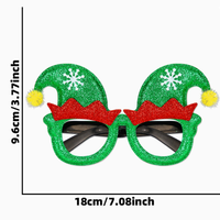 Lunettes de Noël scintillantes de qualité, style oreilles de lapin rouges, accessoire de cosplay de vacances, ornement de dessin animé pour costume de Noël