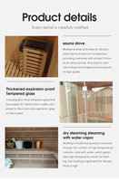 Sauna intérieur en bois Sauna sec à ozone infrarouge 2 personnes Spectre complet Thérapie par la lumière rouge Salle de sauna intérieur infrarouge