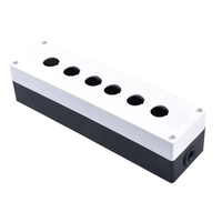Boîtier de commande industriel étanche IP66 en ABS avec bouton-poussoir 22 mm, anti-poussière, pour arrêt d'urgence 10A 220V