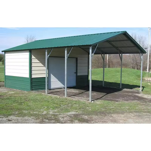 Garage préfabriqué en acier léger et économique, portable, pour deux voitures, avec un design moderne - Product Image 3