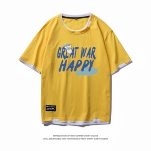 เสื้อยืดแขนสั้นผู้ชาย พิมพ์ลาย แฟชั่น ใส่สบาย ระบายอากาศได้ดี เหมาะสำหรับใส่ลำลองกลางแจ้ง ทรงหลวม ใส่ได้หลายโอกาส - Product Image 4