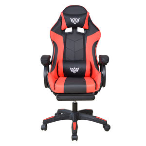 Barato personalizado negro rojo cuero giratorio PVC PU cómodo reclinable económico juego silla <span class=keywords><strong>gamer</strong></span> silla con reposapiés - Product Image 2