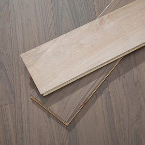 Parquet massif AVANTIMORA CE multicouche 9 couches laqué UV Noyer noir Qualité AB E0 E1 à clipser, largeur 15 mm, style Ferme - Product Image 1