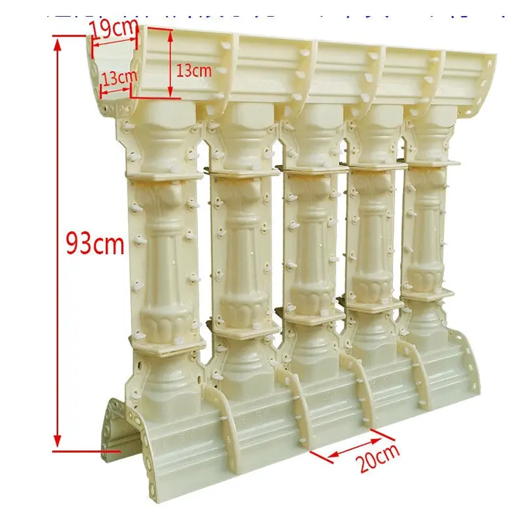 Moule en caoutchouc silicone balustre en béton escalier réglable préfabriqué pour pierre artificielle