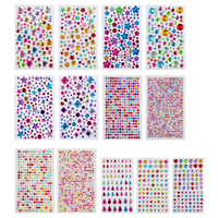 Autocollants colorés en forme de gemmes et de diamants pour le visage, autocollants en strass auto-adhésifs, décoration DIY pour le visage et le corps, expédition rapide