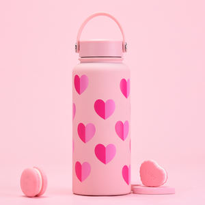 Venta caliente <span class=keywords><strong>Love</strong></span> Pattern Series Drinkware Set Juego de regalo All Pink Stay Hot Keep Cold Respetuoso con el medio ambiente y reciclable - Product Image 5