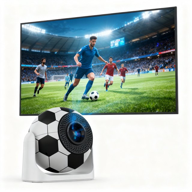 JY360 Mini Ball Smart Projector 4K Support Auto Focus Android 13 Portable Home Theater Projector with Dual WiFi Built-in Speaker