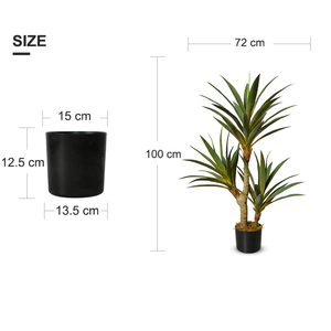 Planta Artificial de <span class=keywords><strong>Agave</strong></span>, bonsái, plantas en maceta para decoración del hogar, 100cm de <span class=keywords><strong>altura</strong></span> - Product Image 6