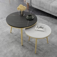 Table centrale ronde moderne, Style Unique, pour salon, en acier inoxydable, plaqué or, Tables basses de luxe