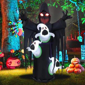 ของขวัญวันฮาโลวีนเครื่องแต่งกายใบหน้าผีสำหรับเด็กชุดมาสคอตเป่าลมออกแบบได้ตามต้องการสำหรับผู้ใหญ่ - Product Image 6