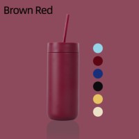 Mug à café isotherme en acier inoxydable à double paroi avec 3 couvercles, 12oz et 16oz, avec paille, gobelet de voyage avec boîte cadeau