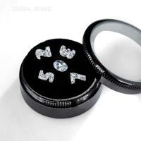 GIGAJEWE Chiffres 0-9 Moissanite de couleur blanche D pour le bricolage pour la fabrication de bijoux