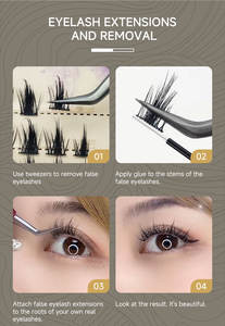 Colle pour cils en grappe, adhésif pour extensions de cils DIY, forte tenue, imperméable, séchage rapide, longue durée, utilisation à domicile, outil de beauté - Product Image 5