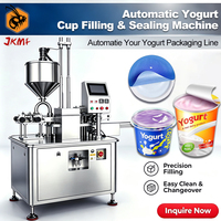 Automatische 200G 500G yoghurtbeker rotatiebeker vul- en sluitmachine 100ml 500ml yoghurtbeker vul- en sluitmachine