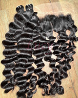 Vague birmane brute & paquets de cheveux bouclés naturel noir vente en gros de paquets de cheveux humains vietnamiens bruts vendeurs