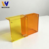 Boîte de rangement magnétique transparente en acrylique avec fente supérieure pour pièces de monnaie, billets et suggestions, facile à fixer sur un réfrigérateur ou un panneau métallique
